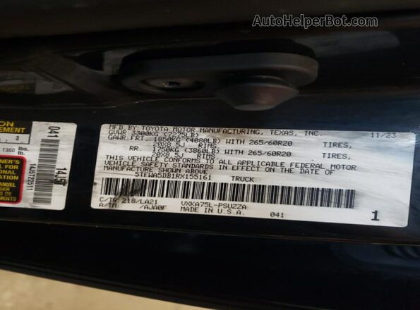 5TFWA5DB1RX155161 2024 TOYOTA TUNDRA Black Вид підкапотного простору