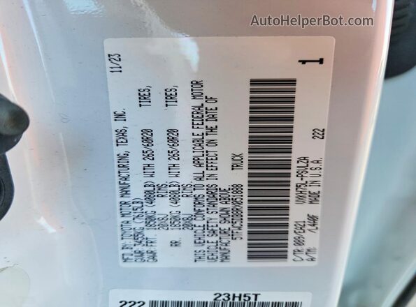 5TFWC5DB8RX051888 2024 TOYOTA TUNDRA White ძრავის განყოფილების ხედი