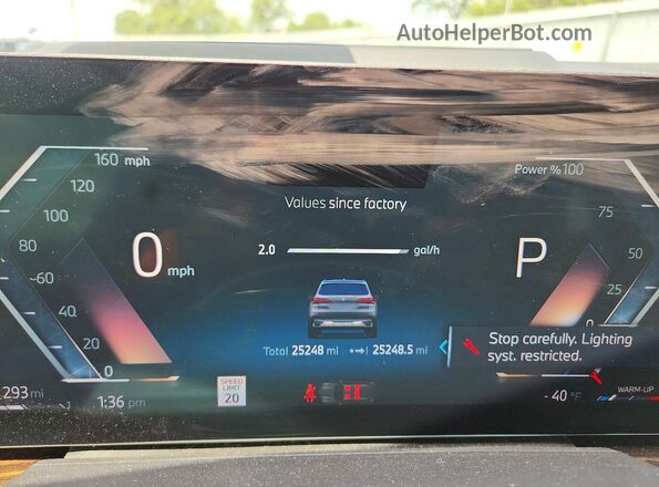 5UX23EU01R9V13157 2024 BMW X5 Silver Widok zestawu wskaźników