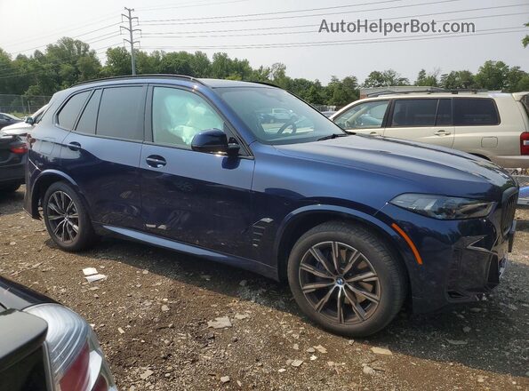 5UX23EU03R9U22178 2024 BMW X5 Синий Передняя правая четверть