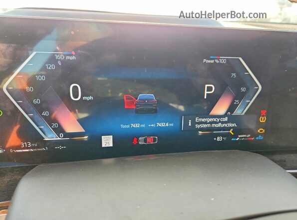 5UX33EX06T9037799 2026 BMW X6 Black ხელსაწყოთა პანელის ხედი