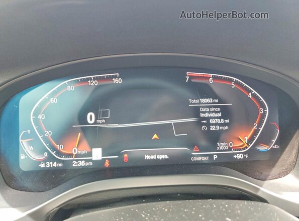 5UX43DP05P9R48064 2023 BMW X3 Blue Widok zestawu wskaźników