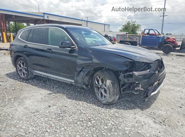 5UX43DP06P9R48624 2023 BMW X3 Черный Передняя правая четверть