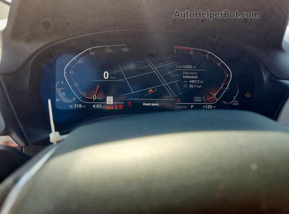 5UX43DP08P9R92575 2023 BMW X3 Угольный Вид щитка приборов
