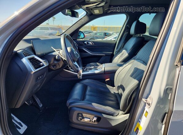 5UX43EU05R9S23870 2024 BMW X5 Gray Widok wnętrza z przodu