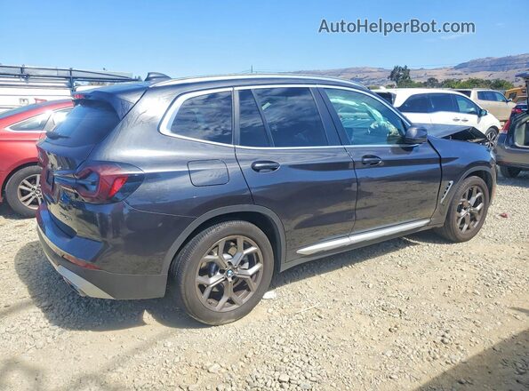 5UX53DP01N9M07644 2022 BMW X3 Charcoal Հետևի աջ
