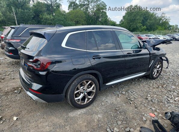 5UX53DP06N9J01815 2022 BMW X3 Black Rear right