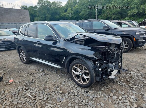 5UX53DP06N9J01815 2022 BMW X3 Black Front right
