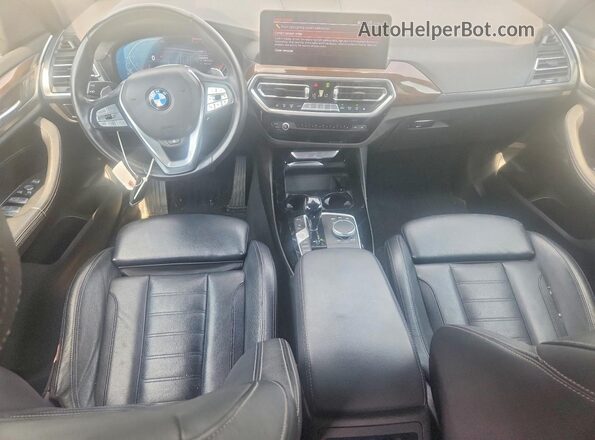5UX53DP06N9J01815 2022 BMW X3 Black Dashboard view