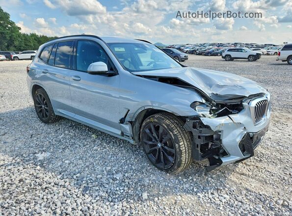 5UX53DP07N9J77916 2022 BMW X3 Gray Передня права чверть