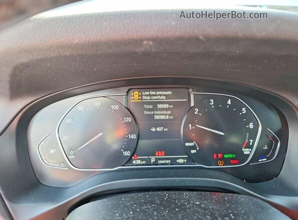 5UX53DP07N9J77916 2022 BMW X3 Gray Вид щитка приладів