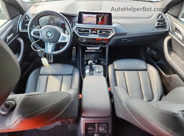 5UX53DP07N9J77916 2022 BMW X3 Gray Вид панелі приладів