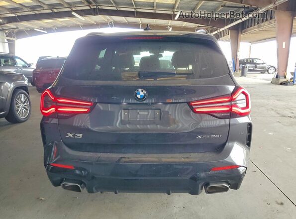 5UX53DP09N9M93009 2022 BMW X3 Gray უკანა ხედი