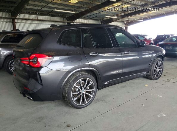 5UX53DP09N9M93009 2022 BMW X3 Gray უკანა მარჯვენა