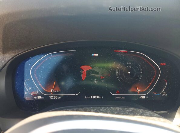 5UX53DP0XN9K19396 2022 BMW X3 Black Widok zestawu wskaźników