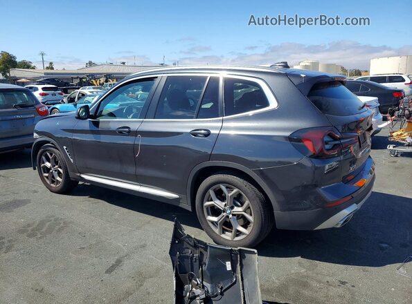 5UX53DP0XN9L06621 2022 BMW X3 Charcoal Rear left