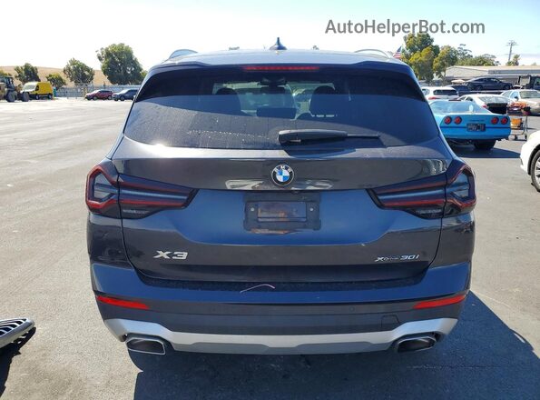 5UX53DP0XN9L06621 2022 BMW X3 Charcoal Rear view