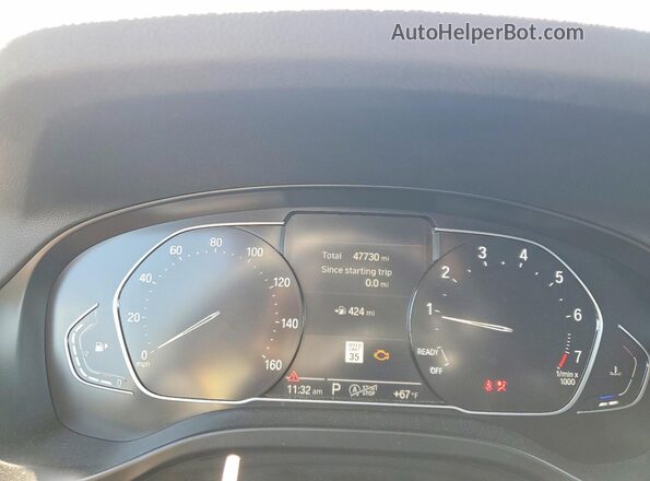 5UX53DP0XN9L06621 2022 BMW X3 Charcoal Instrument cluster view