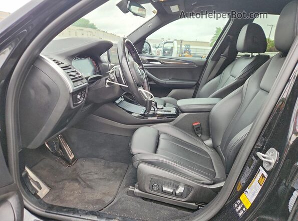 5UX83DP05N9K19111 2022 BMW X3 Black წინა სალონის ხედი