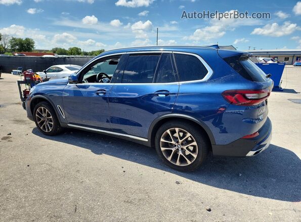 5UXCR4C02M9F62216 2021 BMW X5 Blue Հետևի ձախ