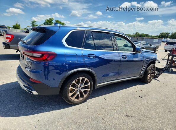 5UXCR4C02M9F62216 2021 BMW X5 Blue Հետևի աջ