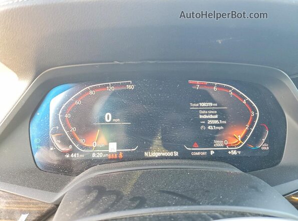 5UXCR6C58KLL01631 2019 BMW X5 Blue Vista del cuadro de instrumentos