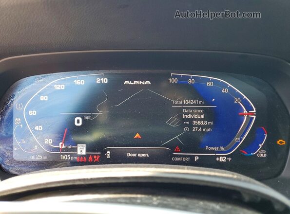 5UXCW2C00M9F67427 2021 BMW X7 Black Instrument cluster view