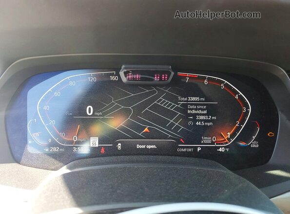5UXCW2C59KLB43790 2019 BMW X7 Gray Instrument cluster view