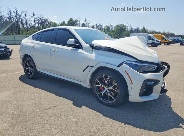 5UXCY6C02M9G33929 2021 BMW X6 White Передня права чверть
