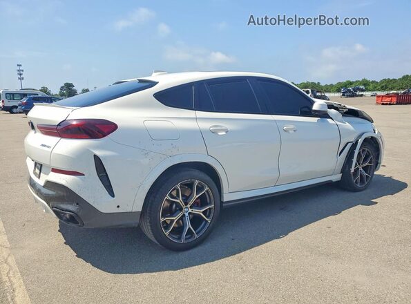 5UXCY6C02M9G33929 2021 BMW X6 White Задня права чверть