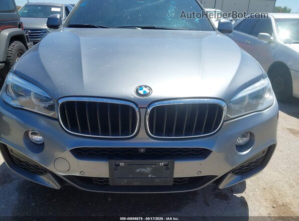 5UXKU0C39H0G69352 2017 BMW X6 Gray ხელსაწყოთა პანელის ხედი