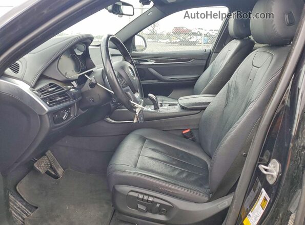 5UXKU0C57H0F99741 2017 BMW X6 Black Вид салону спереду