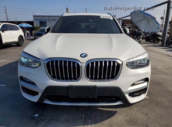 5UXTR7C51KLR51259 2019 BMW X3 White წინა ხედი