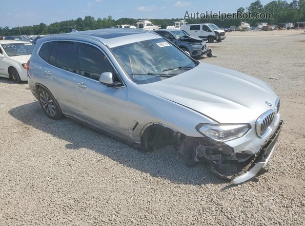 5UXTR7C52KLR53442 2019 BMW X3 Silver Front right