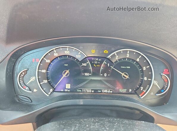 5UXTR7C53KLF32039 2019 BMW X3 Brown Instrument cluster view