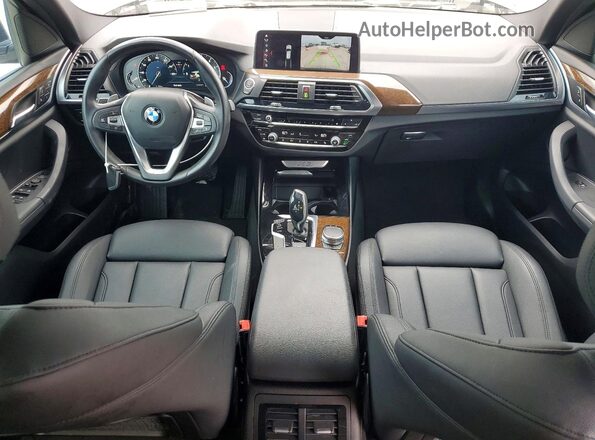 5UXTR7C55KLE96256 2019 BMW X3 Gray Dashboard view