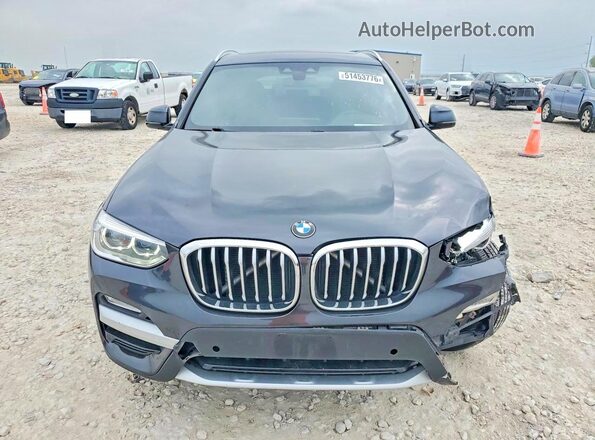 5UXTR7C55KLE96256 2019 BMW X3 Gray Front view