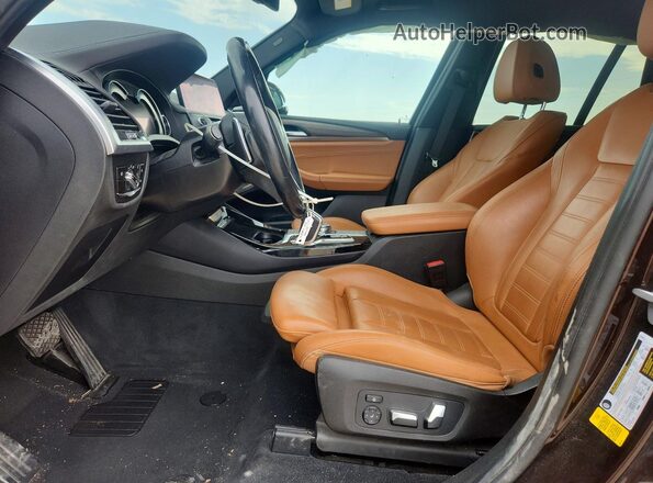 5UXTR7C55KLF27134 2019 BMW X3 Brown წინა სალონის ხედი