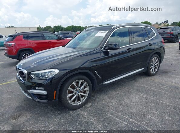 5UXTR7C59KLE94039 2019 BMW X3 Черный Передняя левая четверть