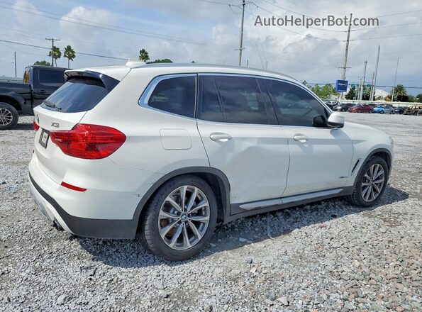 5UXTR9C52JLD62279 2018 BMW X3 White Trasero derecho