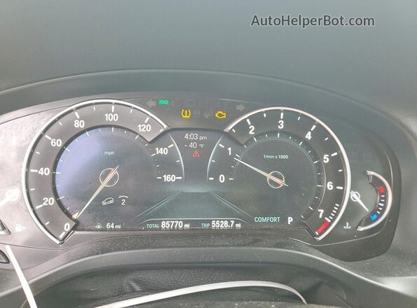 5UXTR9C54JLD73588 2018 BMW X3 Blue ხელსაწყოთა პანელის ხედი