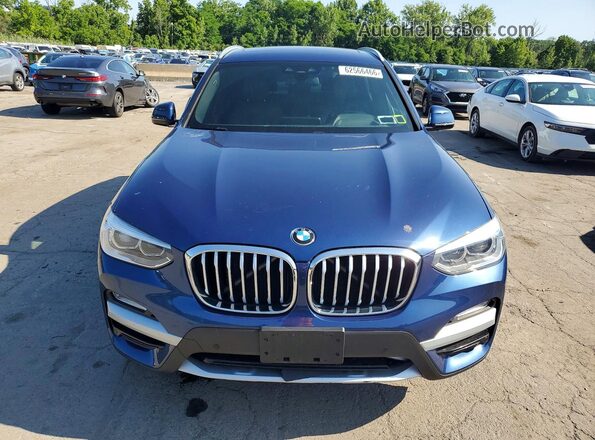 5UXTR9C59KLD92543 2019 BMW X3 Blue Vista frontal
