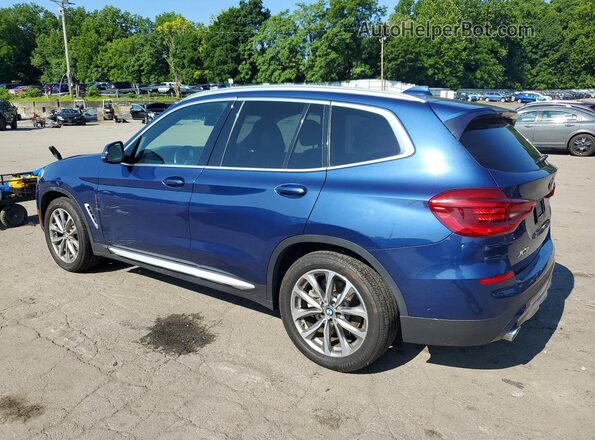 5UXTR9C59KLD92543 2019 BMW X3 Blue Trasero izquierdo