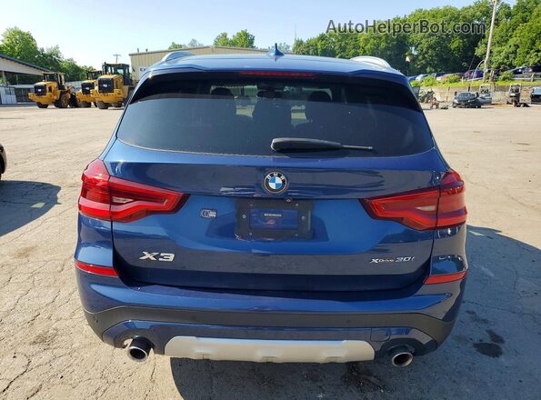 5UXTR9C59KLD92543 2019 BMW X3 Blue Vista trasera