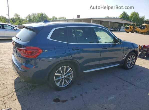 5UXTR9C59KLD92543 2019 BMW X3 Blue Trasero derecho