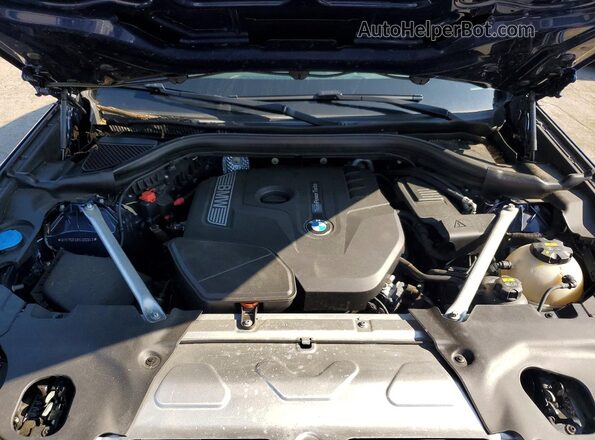 5UXTR9C59KLD92543 2019 BMW X3 Blue Vista del compartimento del motor
