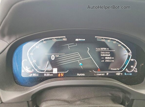 5UXTS1C05M9D75295 2021 BMW X3 Черный Вид щитка приборов