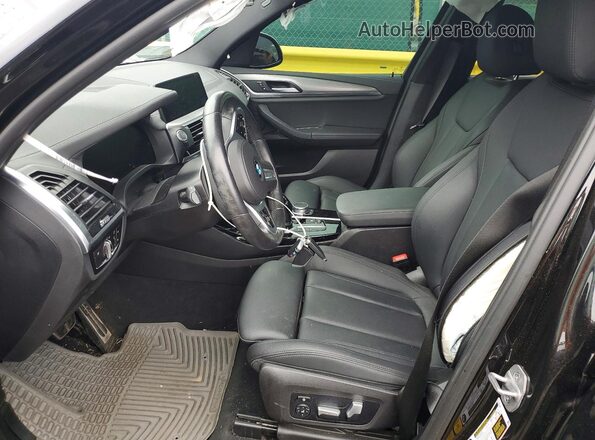 5UXTS1C05M9D75295 2021 BMW X3 Черный Вид салона спереди