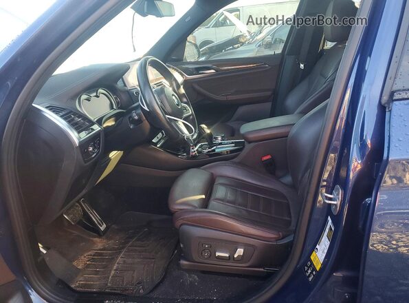 5UXTS3C51K0Z10211 2019 BMW X3 Blue წინა სალონის ხედი