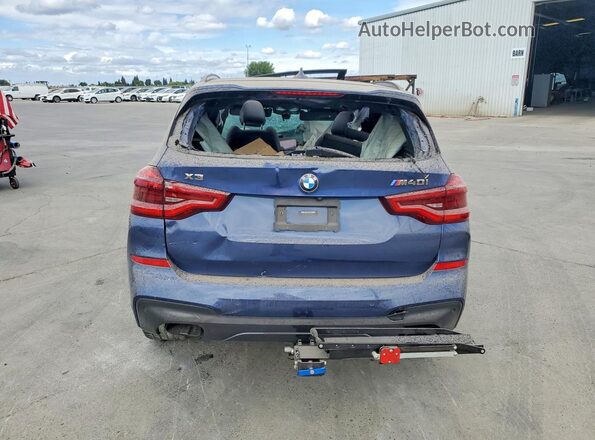 5UXTS3C57J0Y95566 2018 BMW X3 Blue Widok z tyłu